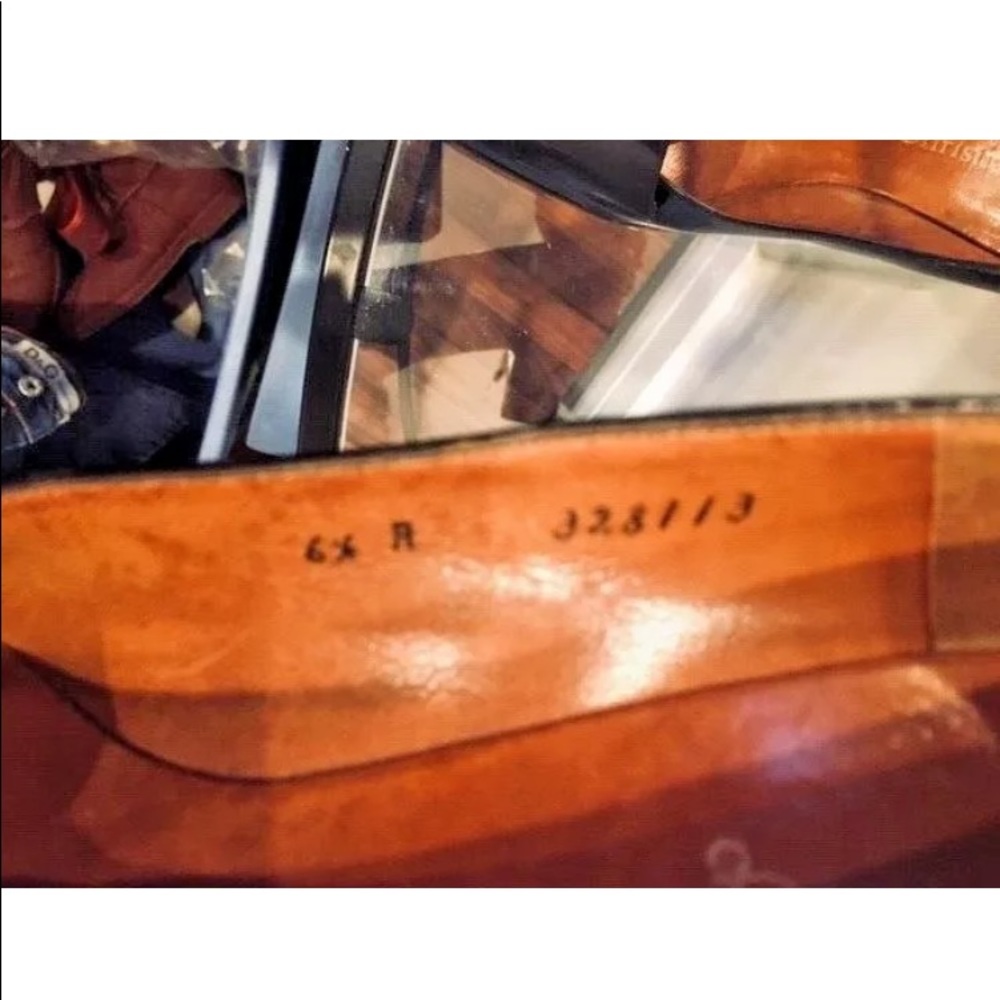 Vtg CHRISTIAN DIOR Black Block Heel logo 6/ 6.5 - Picture 5 of 10